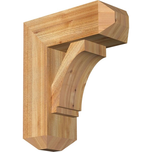 Ekena Millwork Imperial Craftsman Rough Sawn Bracket w/ Offset Brace, Western Red Cedar, 8"W x 20"D x 24"H BKT0806X20X24IMP04RWR - main
